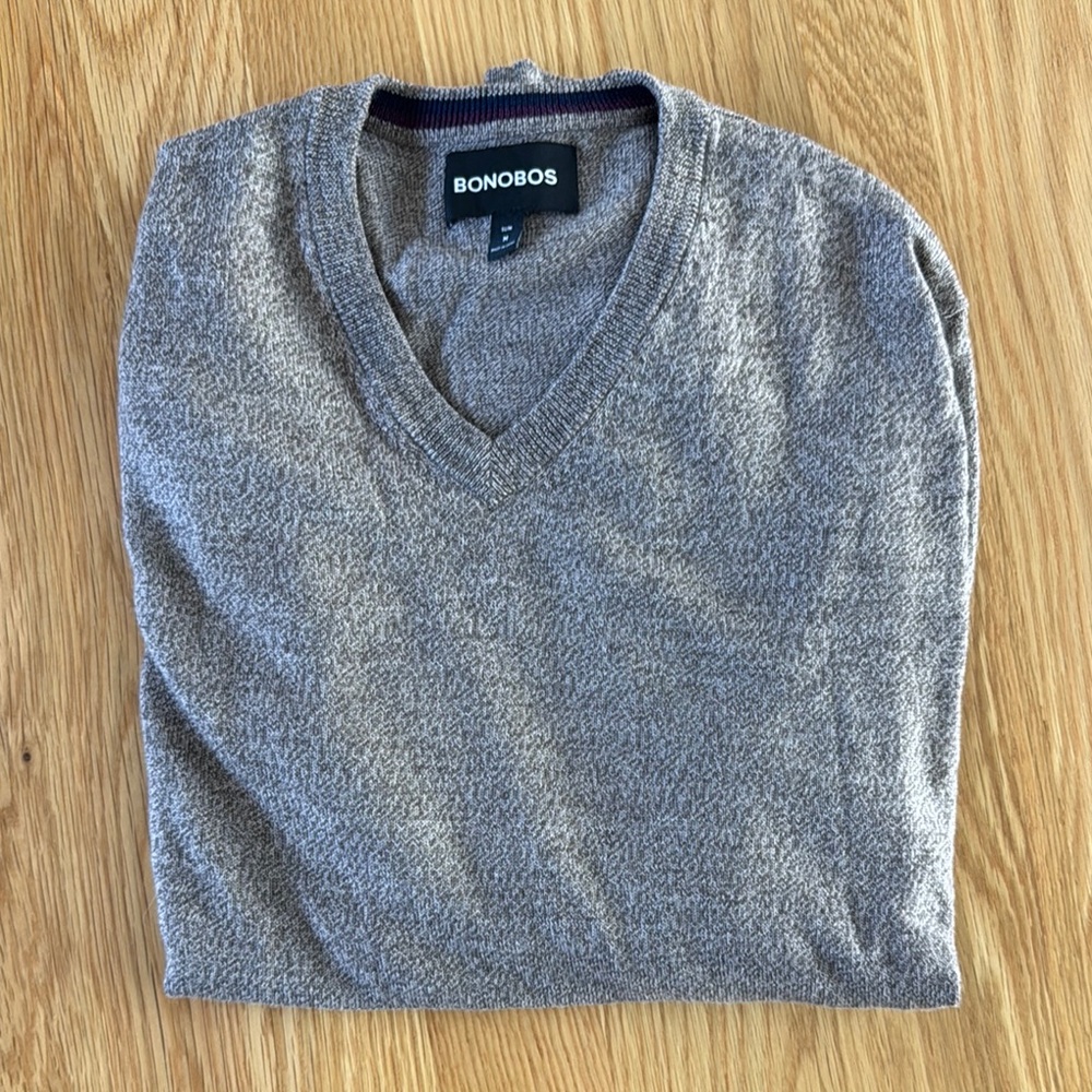 Merino wool v neck sweater